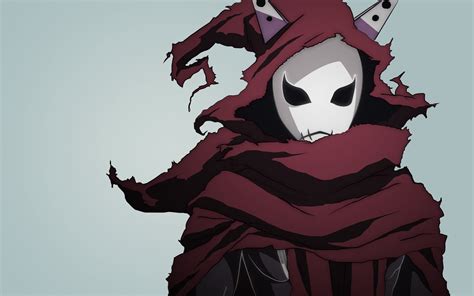 320x570 Resolution Animated Character In White Mask And Red Hood