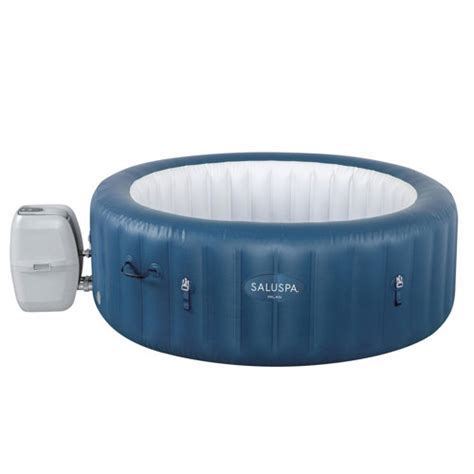 Bestway 120 Volt 6 Person 140 Jet Round Inflatable Hot Tub In Blue