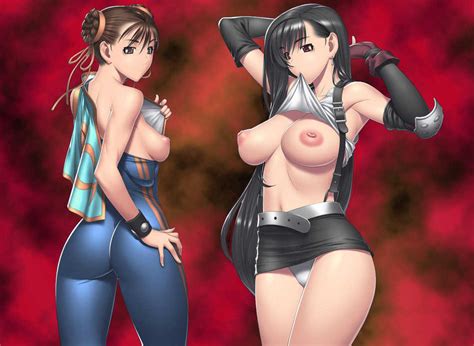 Rule 34 2girls Ass Bb Bodysuit Breasts Chun Li Crossover Final Fantasy Final Fantasy Vii