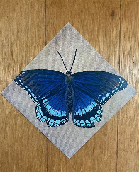 Blue Butterfly Art Print Unframed 8x8 Etsy In 2022 Butterfly Art