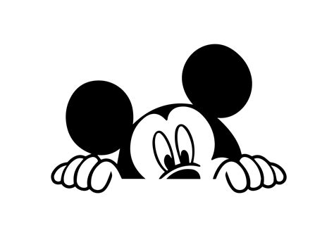 Peeking Mickey Mouse Digital Download Instant Download Etsy