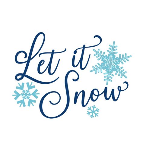 Svg Clipart Let It Snow Winter Snowflake Cutting Machine Etsy