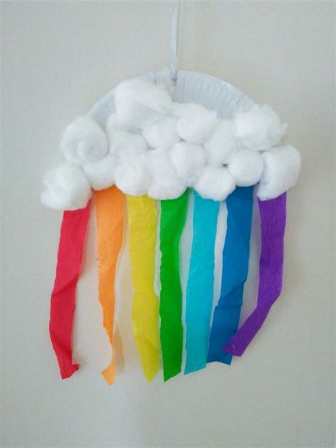 Super Easy Paper Plate Cloud Rainbow Craft Happy Toddler Playtime Artofit