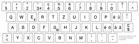 Swiss Qwertz Keyboard Stickers Keyshorts
