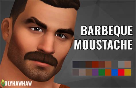 Barbeque Moustache Golyhawhaw On Patreon In 2021 Sims Hair Sims 4