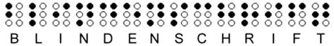 Die blindenschrift braille in der deutschen version. Blindenschrift (Brailleschrift)