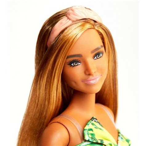 barbie fashionistas doll curvy body type with tropical dress ebay