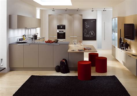 Coffee Color Matt lacquer Design Kitchen Cabinets PK-006 | Houlive