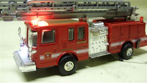 Custom 164 Boston Fire Department Ladder Truck Diecast Model With