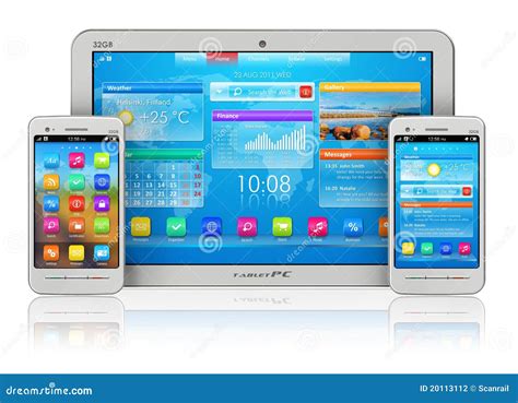 Tablet Pc And Smartphones Stock Illustration Illustration Of
