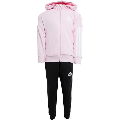 Buy Adidas Childrens Graphic Hoodie Tracksuit Clear Pinkblack