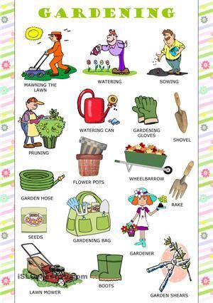 Gardening English Vocabulary Learn English English Teaching Materials