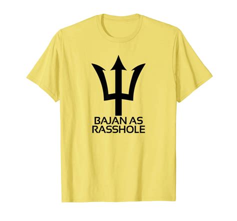 Barbados Flag With Barbados Trident Bajan As Rasshole T Shirt Uk Clothing Nottingham
