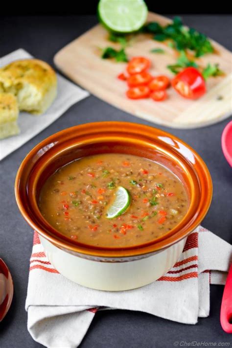 Easy Vegan French Lentils Soup In Pressure Cooker Recipe