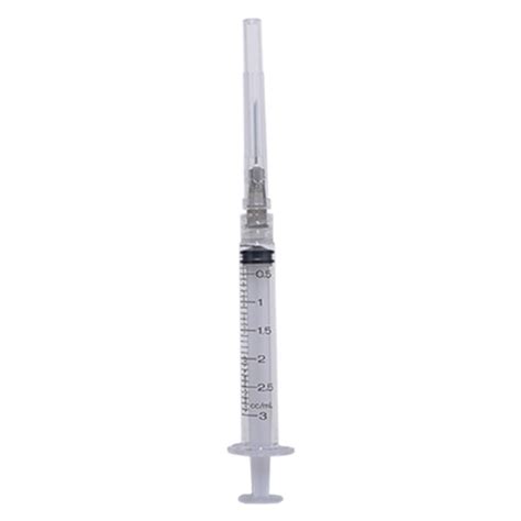 Disposable Syringe Wneedle 3 Ml Luer Lock Allivet