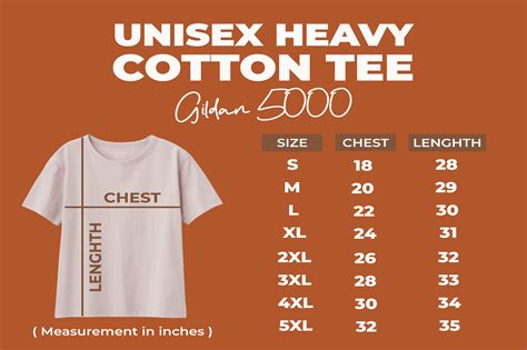 gildan unisex shirt size chart