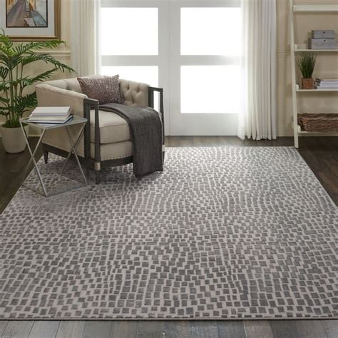 Nourison Urban Chic Contemporary Grey 710 X 910 Area Rug 8x10