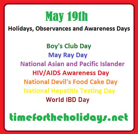 May 19th Holidays And Observations Boysclubday