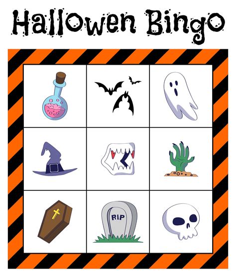 15 Best Black And White Printable Halloween Bingo Cards