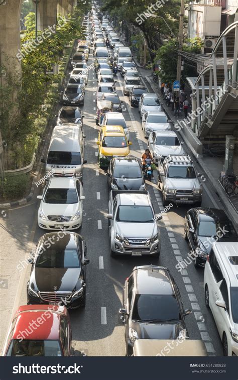 Bangkok Thailand April222017 Traffic Jam Sukhumvit Stock Photo