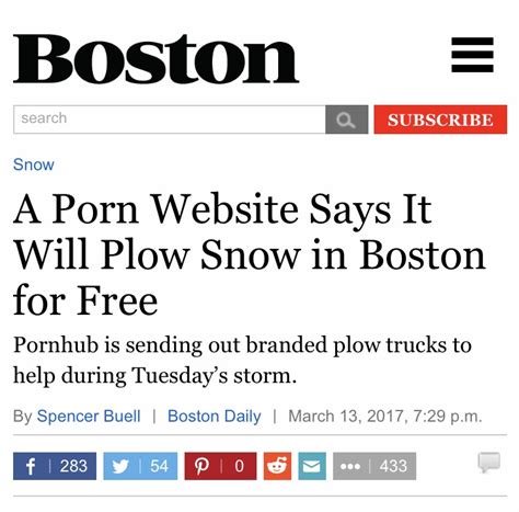 Pornhubs Marketing Is Genius Will Plow Snow In Boston For Free Ftw Gallery Ebaums World