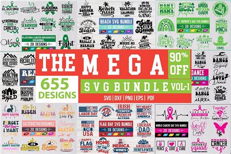 The Mega Svg Bundle Vol 1 Bundle · Creative Fabrica