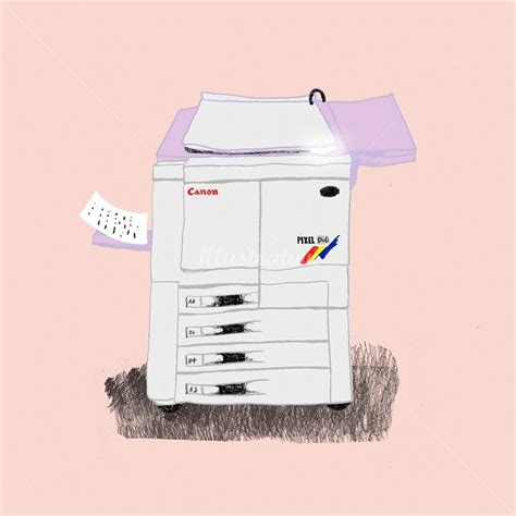 An Illustration For Canon Xerox Machine Technical Illustration