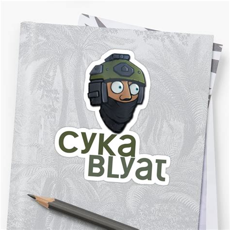 Cyka Blyat Sticker By Lyrx Redbubble