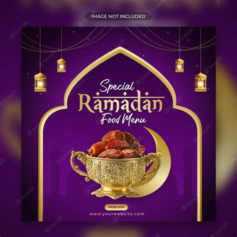 Premium Psd Ramadan Kareem Food Social Media Banner Template