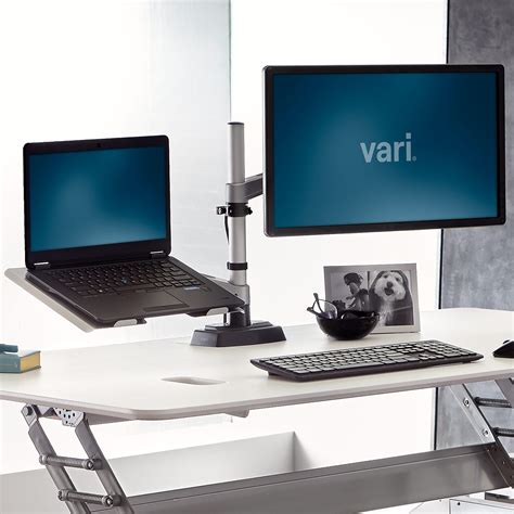 ✅【einstellung】 der laptopständer ist aus robustem aluminium gefertigt, sie können je nach ✅【stetigkeit】 mit der textur und aluminiummaterial, das tablet ständer ist stilvoll und langlebig. Monitor Arm + Laptop Stand | Laptop Cradle | Vari®