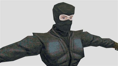Ninja Character Psx Style Download Free 3d Model By Vinrax 160f0a2