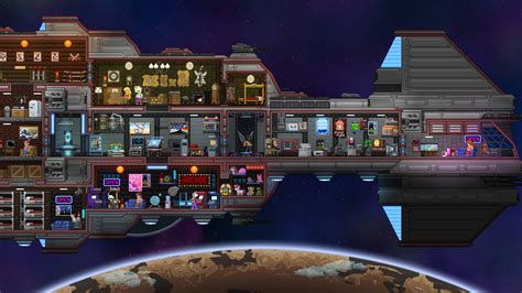 Starbound Ship Spaceship Space Hd Wallpaper