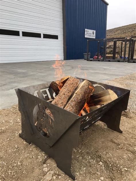 Custom Metal Fire Pit Collapsible Heavy 12 Gauge Steel Etsy