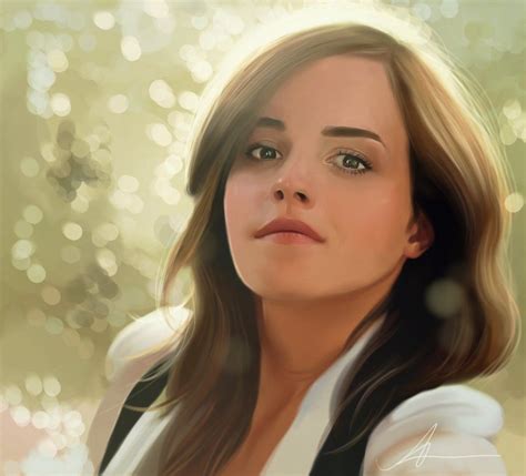 Emma Watson Digital Painting By Crystal On