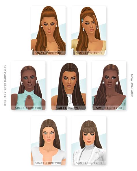 February Hairstyles Now Available🔥free — Simcelebrity00