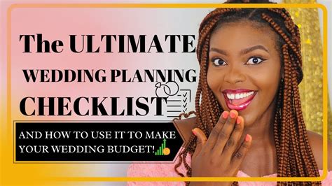 The Only Detailed Wedding Planning Checklist Video You Need How To Make A Budget For Your