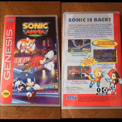 Sonic Mania Plus Genesis Cover Nintendoswitch