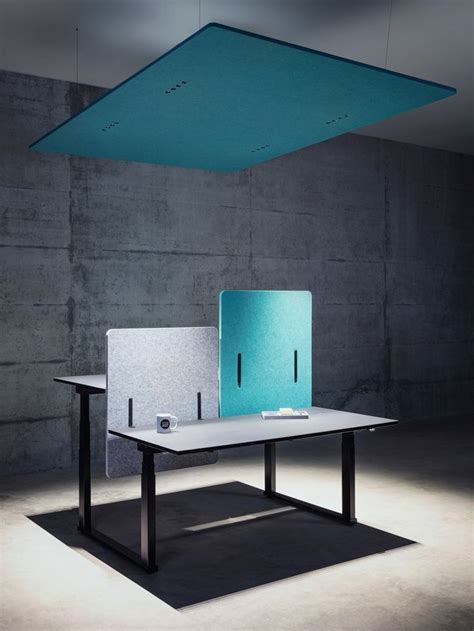 Hanging acoustic panel with Integrated Lighting ECHOLED® EQ4 By