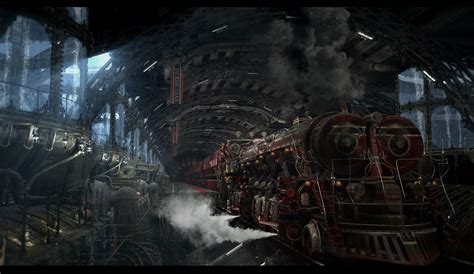 Steampunk Mechanical Trains T Wallpaper 1600x926 62410 Wallpaperup