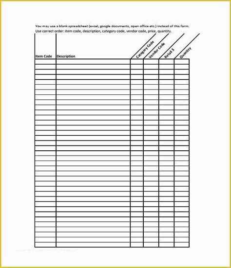 Free Inventory Spreadsheet Template Of 12 Blank Spreadsheet Templates