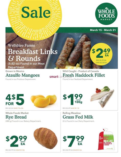 If your are headed to your local whole foods store don't forget to check your cash back apps (ibotta, checkout 51 or shopmium) for any matching deals that you might. Whole Foods Market Canada Flyers