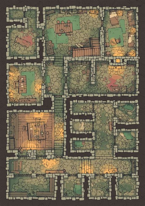 Dungeon Jail Battle Map An Underground Prison By Artofit