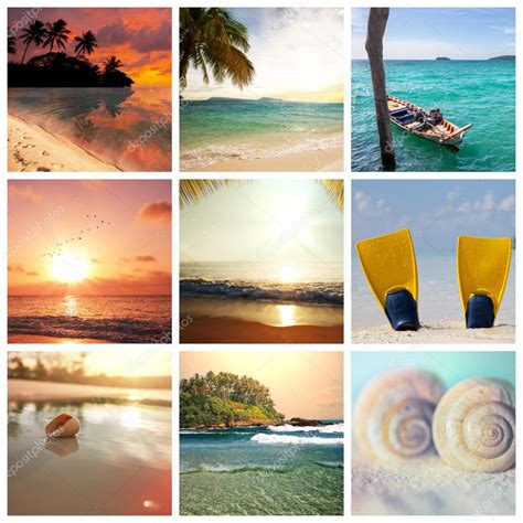 Beach Collage — Stock Photo © Kamchatka 28607739