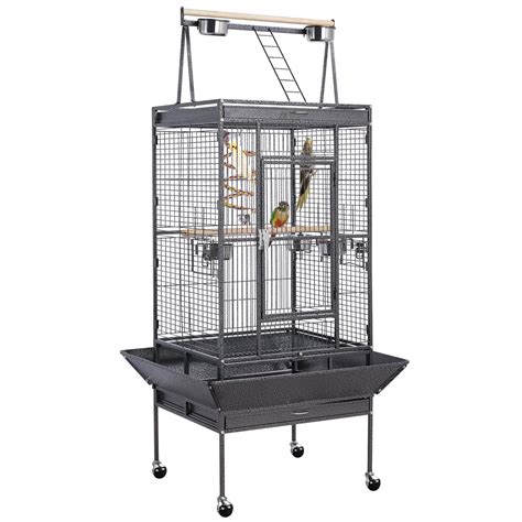 Buy Yaheetech 174cm Bird Cage Metal Large Parrot Cage Play Top Budgie