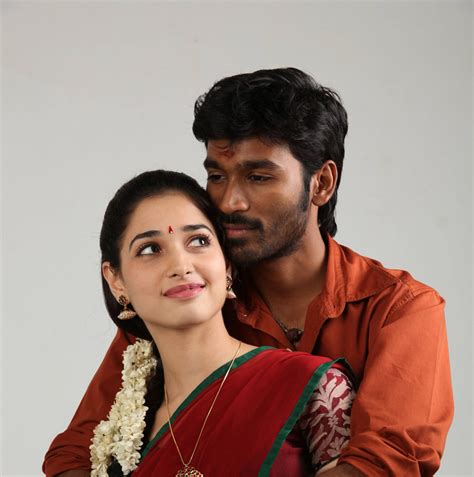 South Movie Gallery Tamil Actor Dhanush And Actress Tamanna In Romance