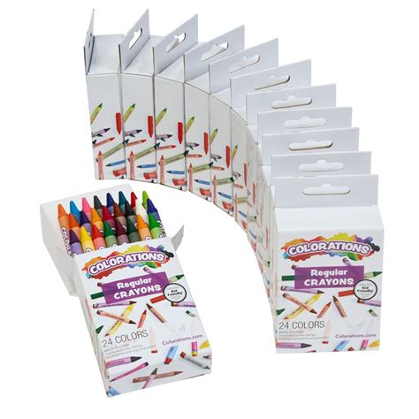 Colorations Regular Crayons Set Of 24 Colors 12 Packs