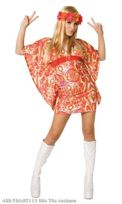 Flower Power Costume Flower Power Adult Costumethis Retro Hippie Costume Is Totally Far Out