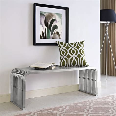Buy bedroom home storage units and get the best deals at the lowest prices on ebay! Stainless-Steel-Chrome-Entryway-Bench-Slatted-Metal-Pipe ...