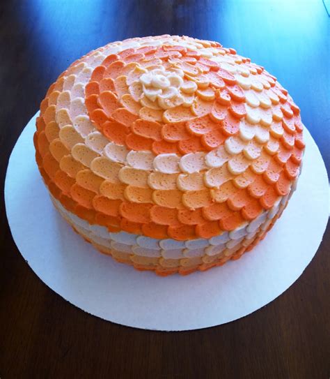 A To Z Bakery Orange Ombre Petal Cake