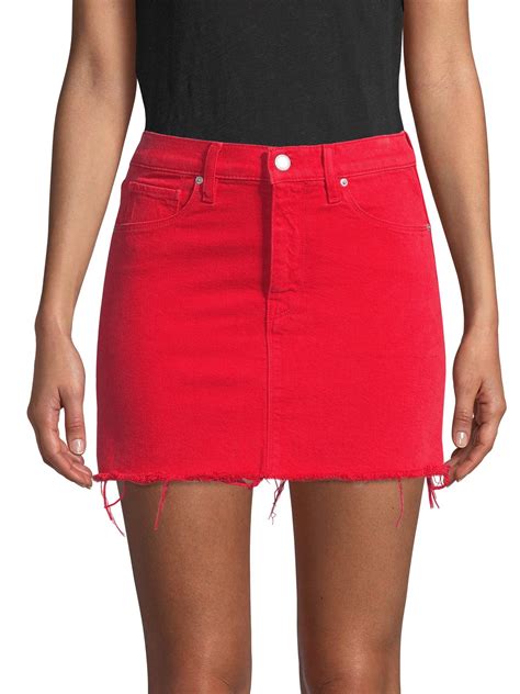 Hudson Jeans Womens Viper Denim Mini Skirt Cherry In Red Lyst